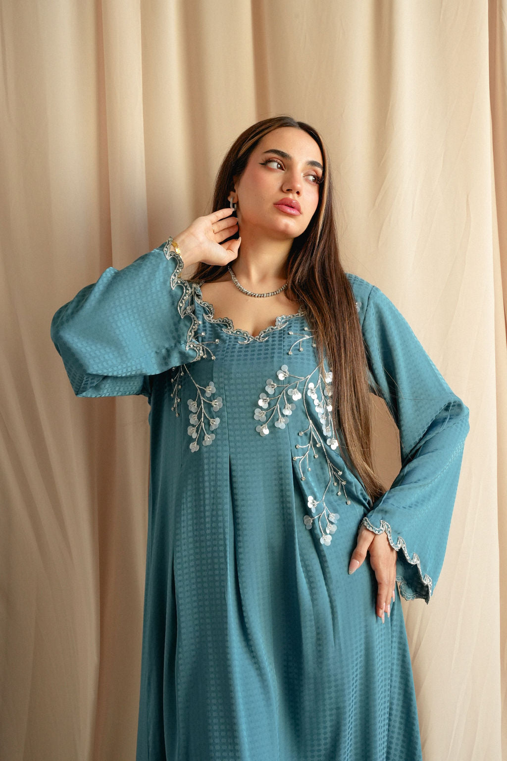 Seraphine Teal Drapes