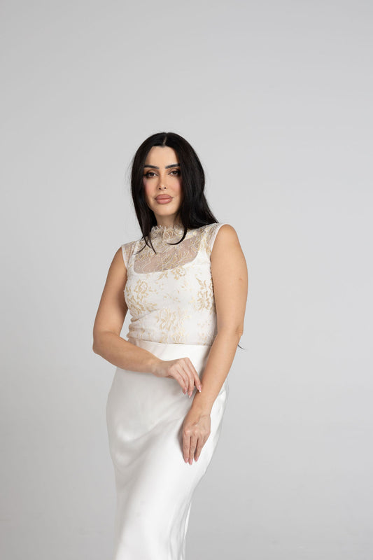 ريبيل شيك: طقم تنورة وقميص أبيض